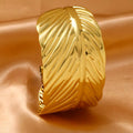 Golden Leaf Cuff Bangle