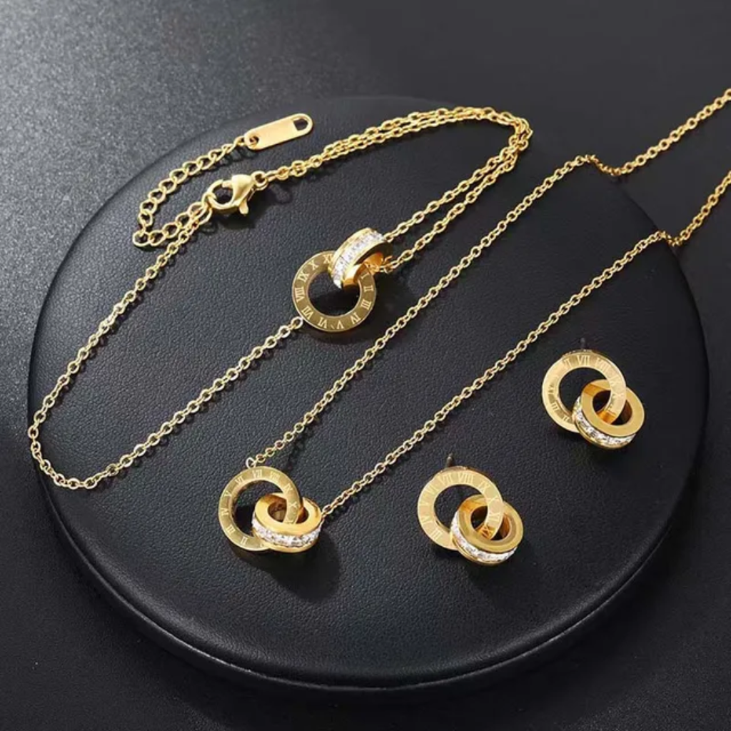 18K Gold Plated 3-Piece Jewellery Set