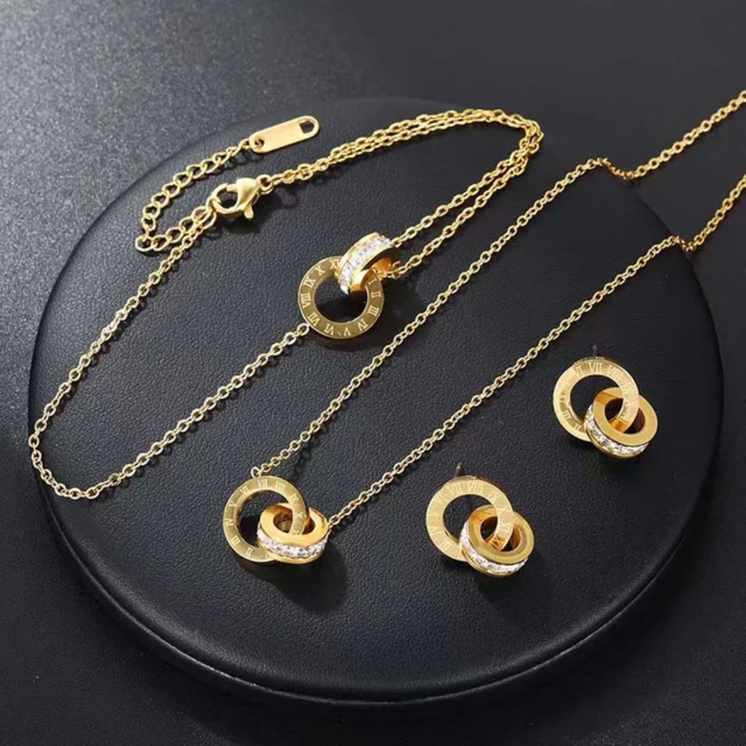 18K Gold Plated 3-Piece Jewellery Set