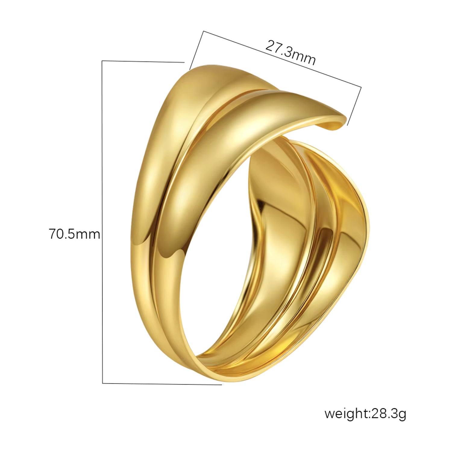 Golden Tulip Wrap Bangle