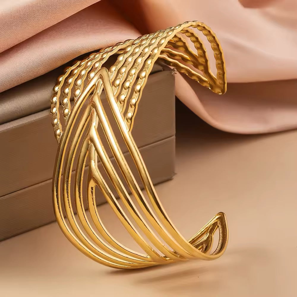 Auric Wave Cuff Bracelet