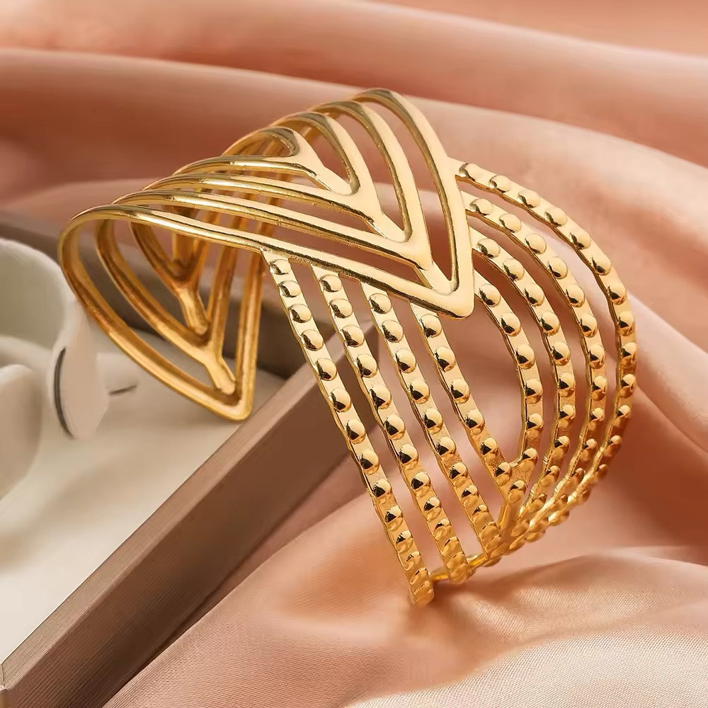 Auric Wave Cuff Bracelet