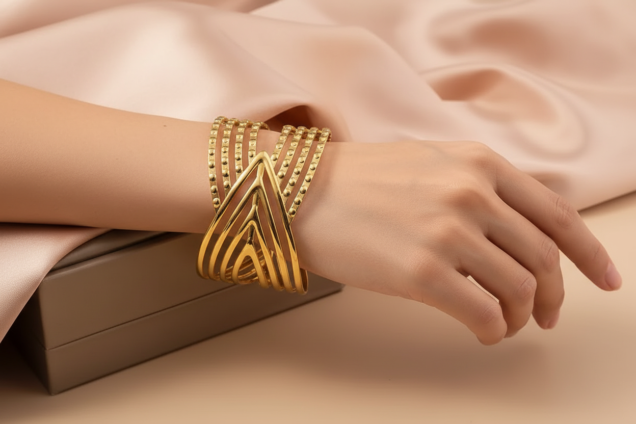 Auric Wave Cuff Bracelet – Lifestyle