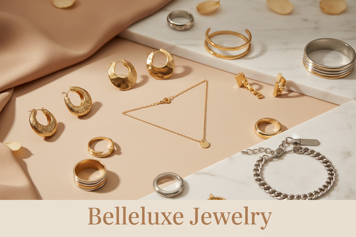 Belleluxe Jewelry Hero Banner - Bottom Center Text